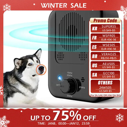 "Silent Paws: Advanced Ultrasonic Dog Training Device - Stop Barking Effortlessly!"