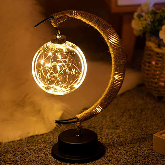"Magical 3D Moon Sepak Takraw Lamp - Stunning Christmas Decoration and Bedside Night Light"