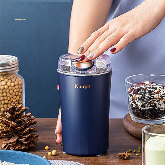 "Compact and Powerful Electric Grain Grinder - Effortlessly Crushes Grains into Ultra-Fine Powder for Home Use"
